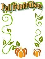 fall fundraiser border drawing