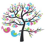 Love Bird tree drawing