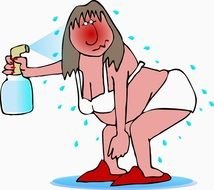 funny woman in heat