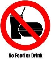 No Food Or Drink Sign Example clipart