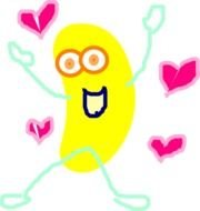 yellow funny beans for clipart