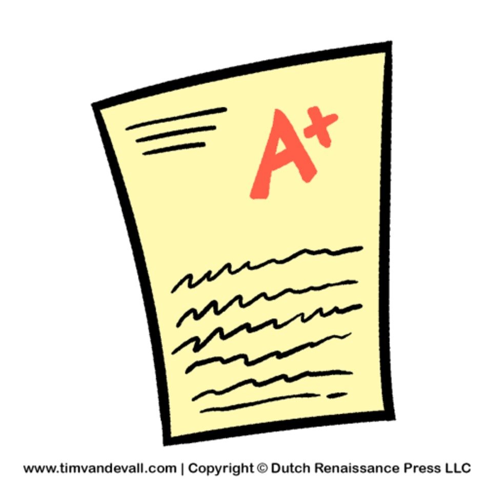 Test Paper Clipart &ndash; Tims Printables