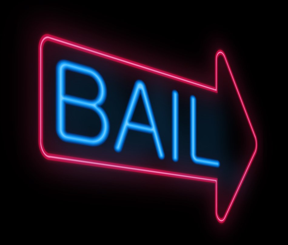 photo of a glowing sign Bail