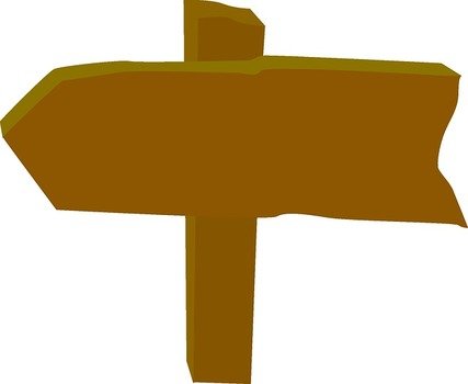 Sign Stick Wooden Arrow Shapes Direction Board