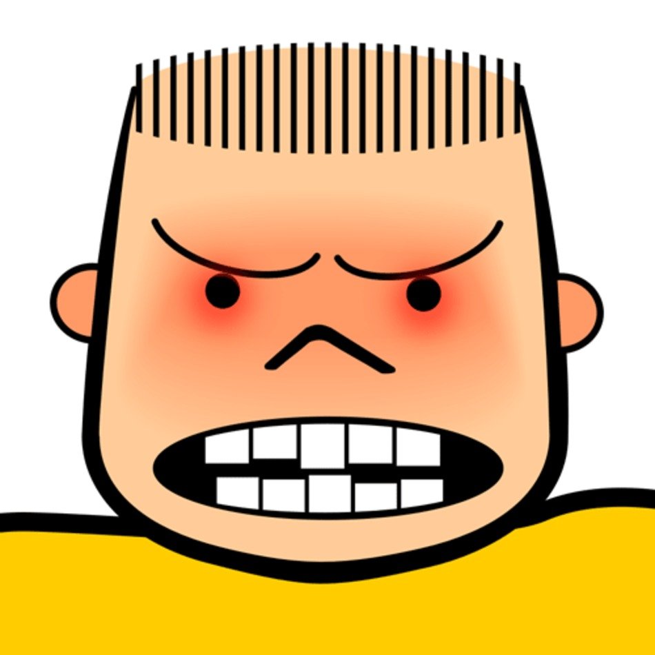 Cartoon Style Art An Angry Face
