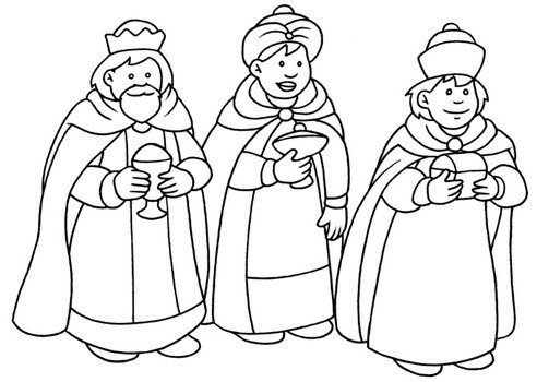 Reyes Magos Para Colorear Dibujos Cristianos