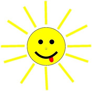 Funny Sun Face Cartoon At Clkercom Vector Online N2