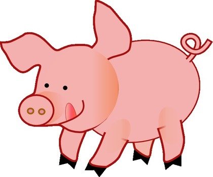 Pink Happy Pig At Clkercom Vector Online Royalty