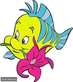 Little Mermaid Flounder 002 Download Free Vector Art