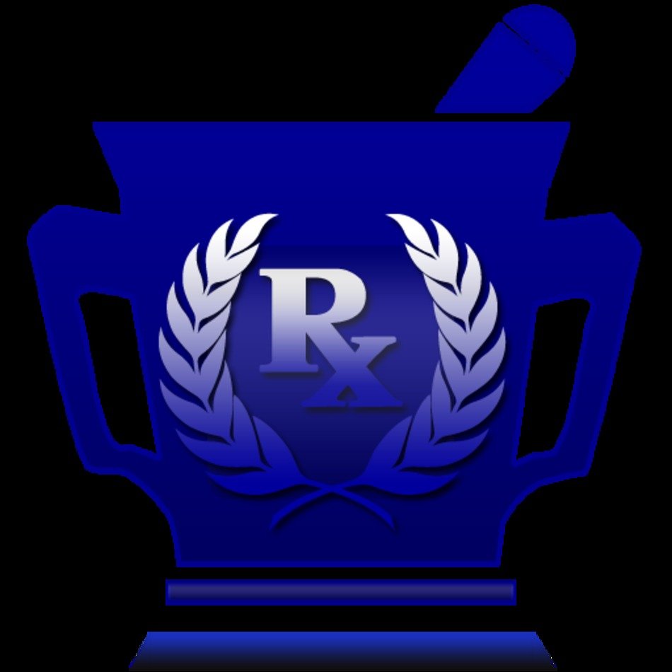 Blue Mortar And Pestle Amp Rx Symbol Clip