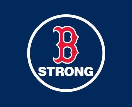 Boston Red Sox Logo at blue background
