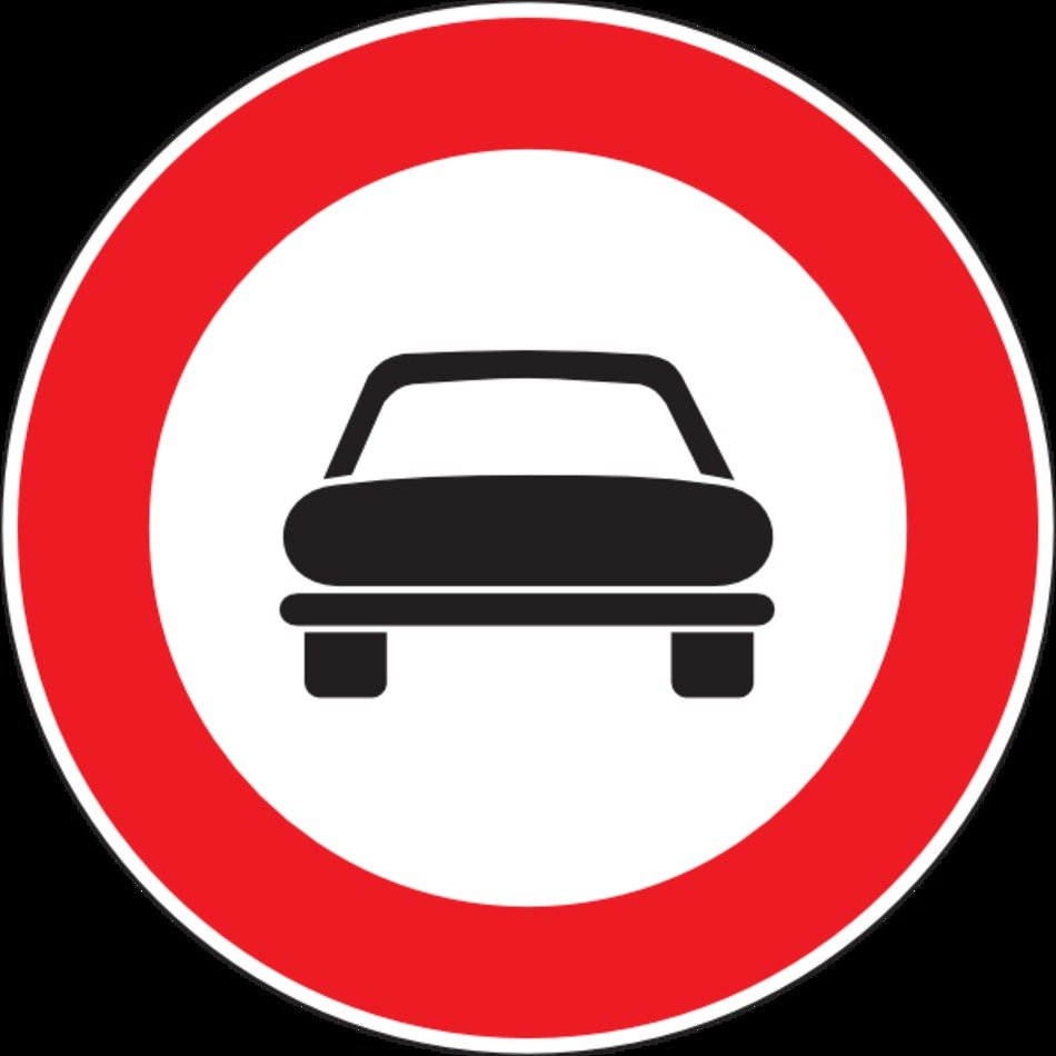 No Entry For Light Vehicles At Clkercom Vector