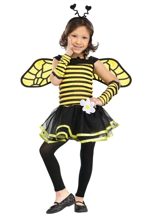 girl dressed as honey bee
