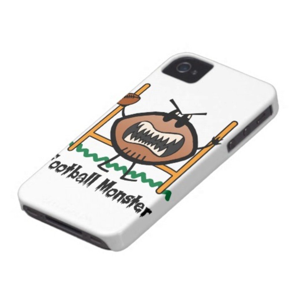 Cartoon Sports Angry Mad Football Monster Iphone 4 Covers