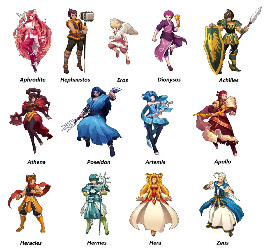 Cartoon Greek Gods Drawing Free Image Download