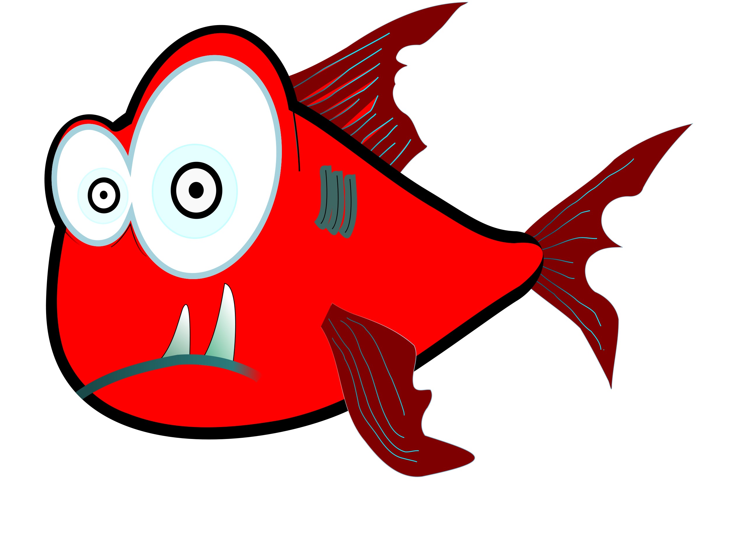 Рыбы красные мультяшные