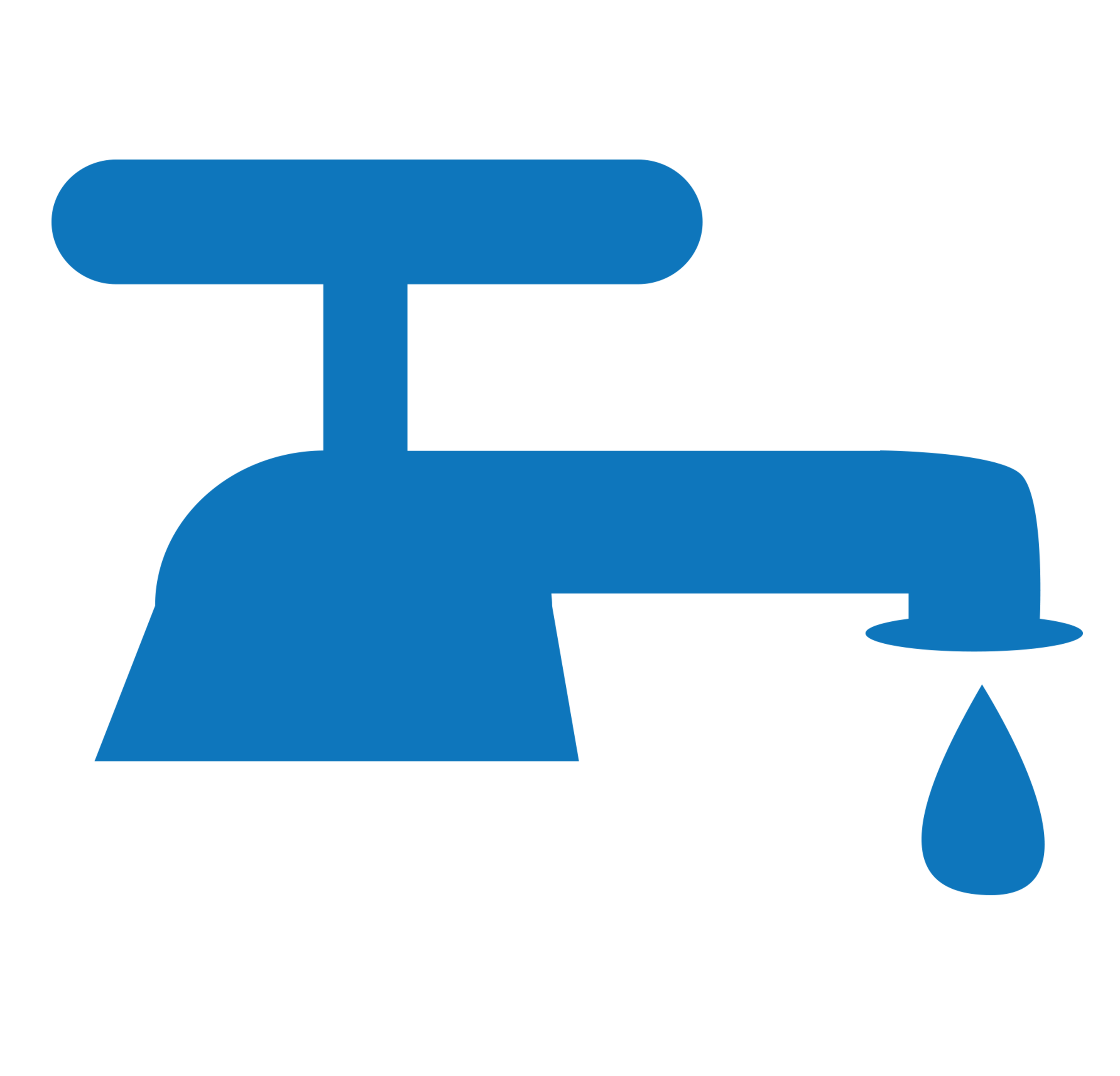 Drawn blue faucet and a drop of watere free image download