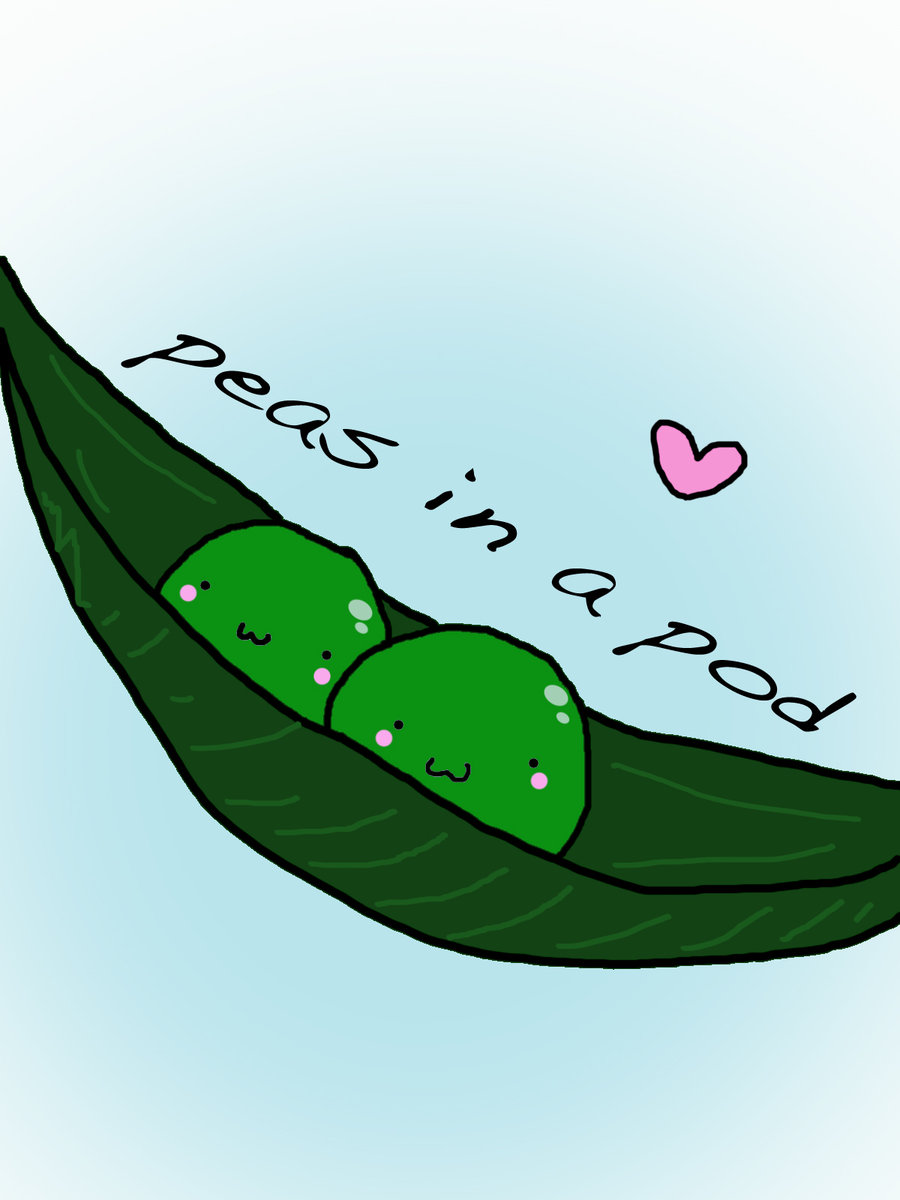 Clipart of Cute Two Peas In A Pod free image download