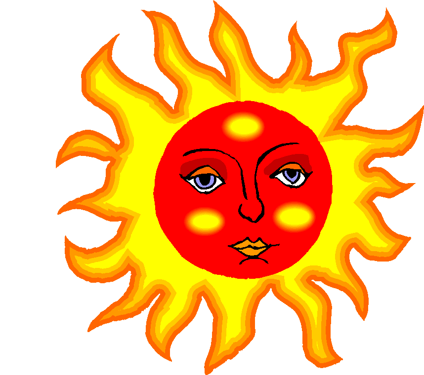 Red summer sun free image download