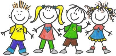 clipart of cartoon kindergarten kids
