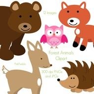 Forest small Animals drawing