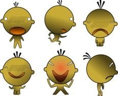 Clipart of Emotical yellow Men