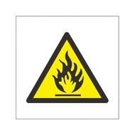 yellow sign with fire as a picture for clipart