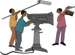 Cartoon People, Film Crew at work