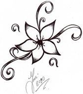 female flower tattoo