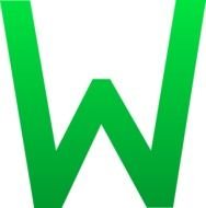 green letter W on a white background