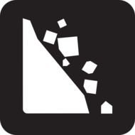 Falling Rocks Black At Clkercom Vector Online