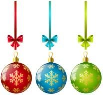 Clipart of Christmas Ornaments