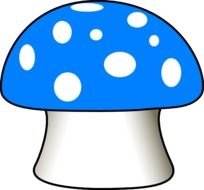 Blue Mushroom At Clkercom Vector Online Royalty N2