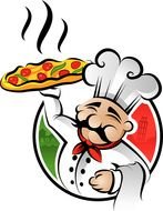 Funny Pizza Clipart drawing