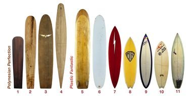 variety of surfboards as picture for clipart