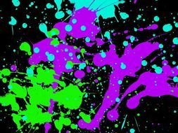 Neon Splatter drawing