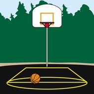basketball court as a picture for clipart