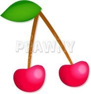 Juicy Red Cherry Fruit &ndash; Prawny Cartoons &amp; Vintage