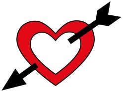 clipart of the Heart With Arrow symbol