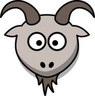 Goat Cartoon Head At Clkercom Vector Online