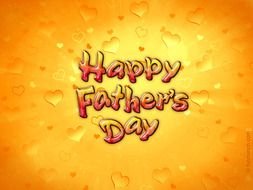 yellow Happy Fathers Day greeting card