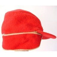 Vintage Elmer Fudd Red Wool Hunting Hat With Convertible Ear Flaps