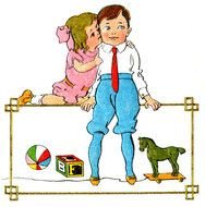 drawing of a girl and a boy