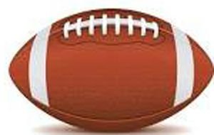 drawn brown rugby ball on a white background