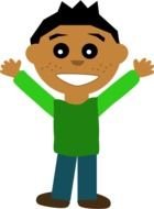 Happy Guy By Scout A With Hands Up