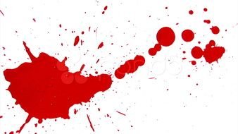 red paint on a white background