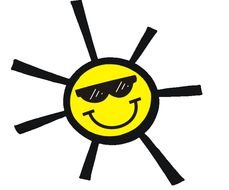 sun in black glasses as a graphic illustration