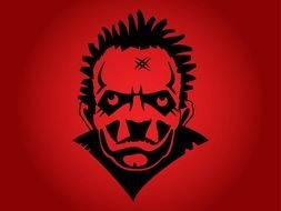 Psycho Man as a graphic illustration