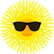 Sun With Sunglasses By Laobc A Smiling