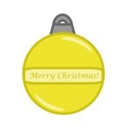 christmas ornaments yellow drawing